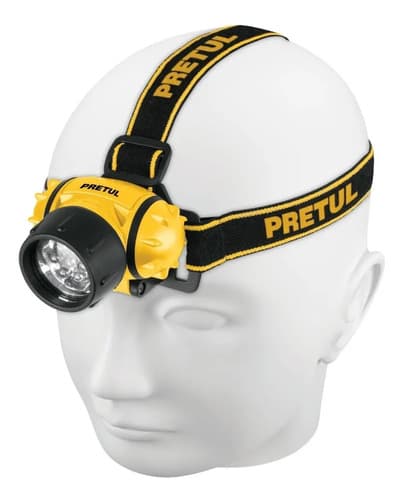 Linterna De Cabeza, 28 Lúmenes, 7 Led, 3 Pilas Aaa, Pretul Blanco