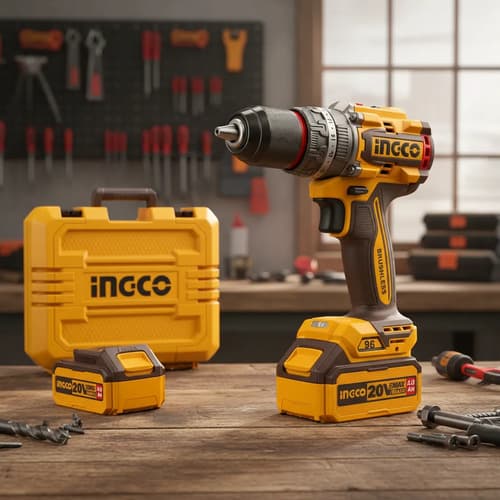 Taladro Atornillador Percutor 96nm Valija Ingco Cidli20968 Naranja Claro 50 Hz / 60 Hz