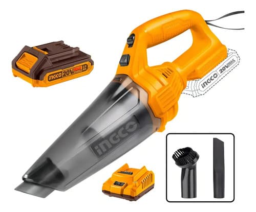 Aspiradora Auto Ingco 20v P20s C Bateria Cargador Cvli20126 Naranja Claro