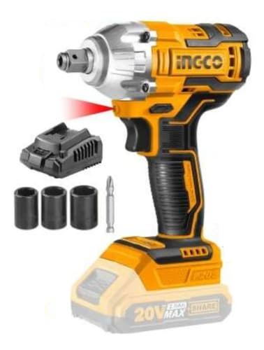 Llave De Impacto Atorn Impacto 2 En 1 Bateria 20v P20s Ingco Amarillo