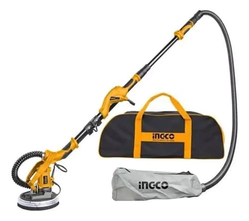 Lijadora De Yeso Extensible Jirafa Techo Ingco 1050w Con Bolso Disco De 215mm Con Lijas Amarillo/negro 50 Hz/60 Hz