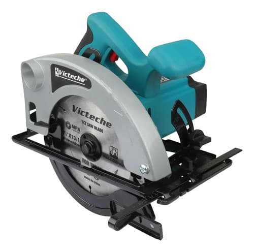 Sierra Circular Eléctrica Victeche 185mm 7 1/4 Profesional Azul Petróleo 220v