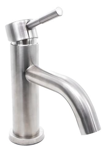 Grifería De Baño Italomix Monocomando Plateado Lh-2337 Empabonada Brillante