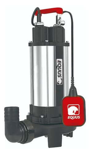 Bomba De Agua Sumergible 1500w 2 Hp Con Triturador Equus Plateado