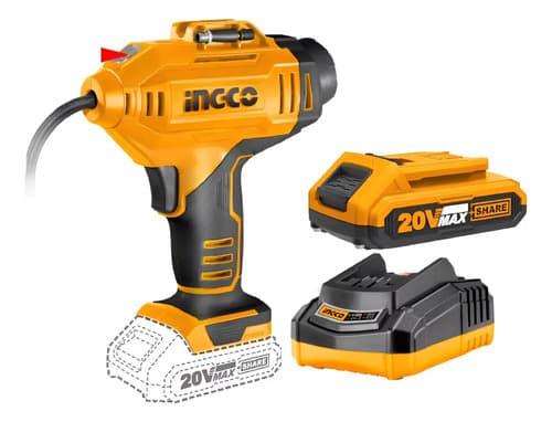 Inflador Compresor 20v P20s C/1 Batería Ingco Cacli2018 Naranja Claro 20v Monofásica