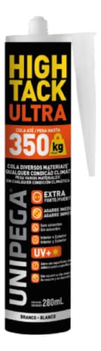 Adhesivo Híbrido Unipega High Tack Blanco De 280 Ml Para Fijación Extrafuerte