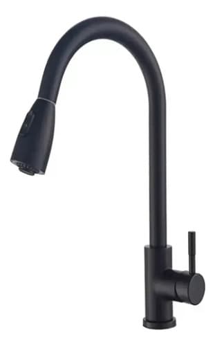 Canilla Owen P/cocina C/extensible Monoc.ac.inox Negro Mate