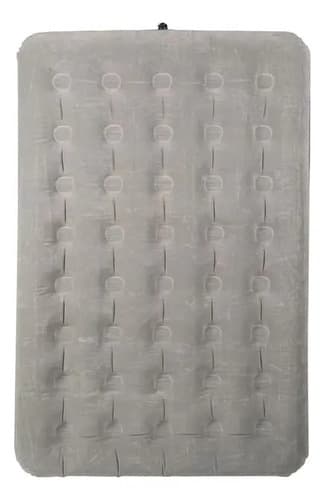 Colchon Inflable 2 Plazas 22cm Alto Camping Resistente Gris