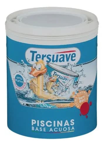 Pintura Piletas Acuosa 1 Lt Tersuave Azul Z/ Flores Esege