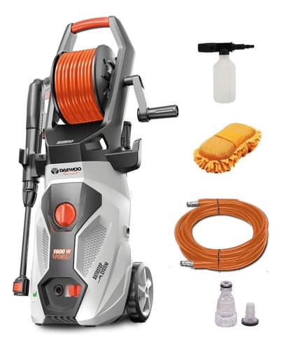 Hidrolavadora Eléctrica Daewoo 1600w 135bar Accesorios Color Negro/naranja Frecuencia 50hz 50 Hz/60 Hz