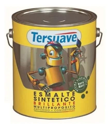 Esmalte Tersuave Multipropósito Brillante Antióxido De 4 Litros Color Amarilo Mediano