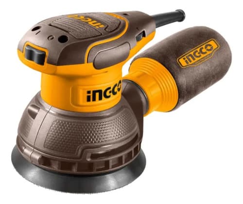 Lijadora Rotorbital Velocidad Variable 320w 125mm Ingco Color Amarillo Frecuencia 50/60hz
