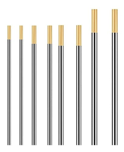 Electrodo De Tungsteno Con Punta Dorada Y Latanio De 2,4 Mm, 10 Piezas