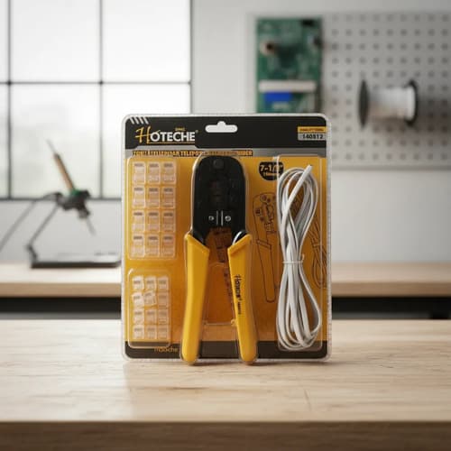 Pinza Para Ficha De Telefono 2 En 1 Hoteche