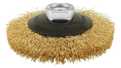 Cepillo Cónico De Alambre Rizado Crossmaster Ø 100 Mm Para Madera Y Metal