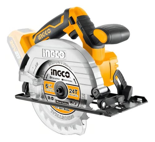 Sierra Circular Inalámbrica Ingco 6 1/2´´ Profesional Naranja