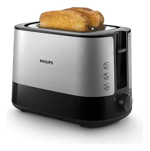 Tostadora Metalica Philips Hd2637/90 Diseño Compacto Color Gris
