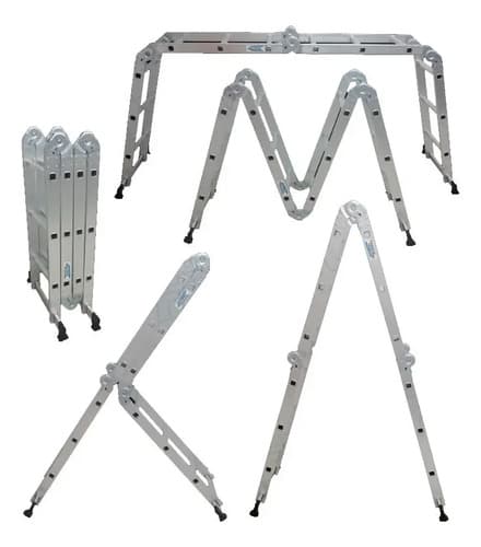 Escalera Aluminio Articulada 4x4 16 Escalones