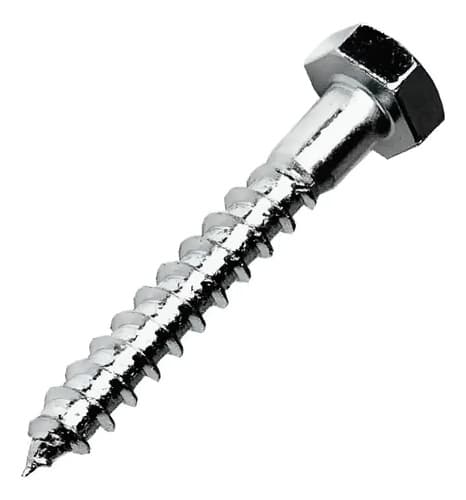 Tornillo Tirafondo En Acero Galvanizado 10mm X 75mm X 100 U