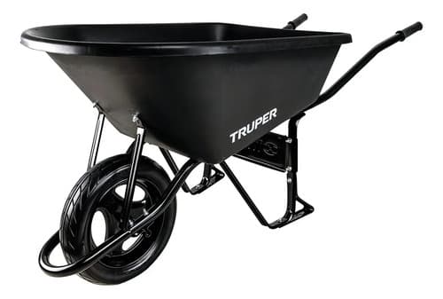Carretilla Concha Plástica 6 Ft Imponchable B/tubular,truper Negro