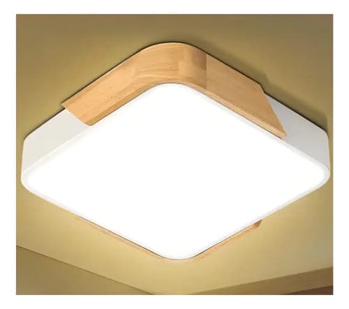Plafon Led Cuadrado 72 W - 47*47 Cms Diseño Wood-white