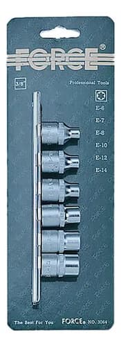 Juego Dados 3/8 Torx Tushop Acero E6-e14 6p Alta Precisión