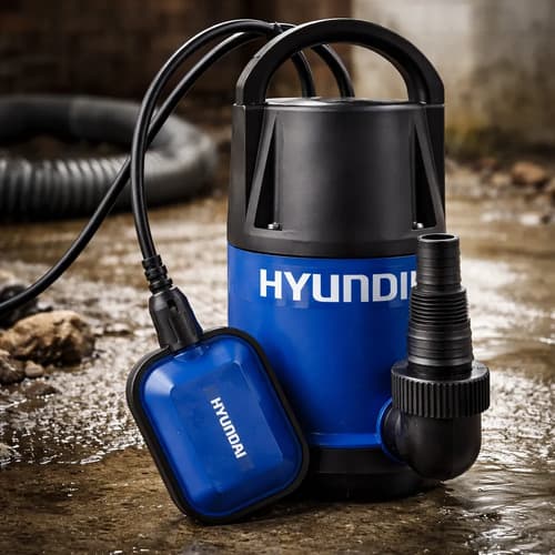 Bomba Sumergible 1/2 Hp Hyundai Agua Limpia Y Sucia