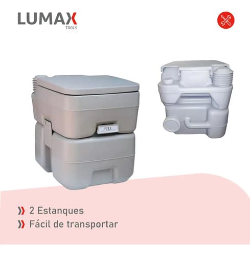 Baño Quimico Portatil 20 Litros Camping Inodoro Beige