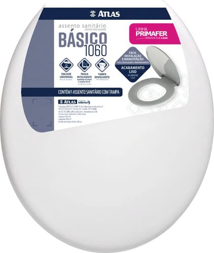 Asiento Inodoro Wc Plastico Atlas Blanco