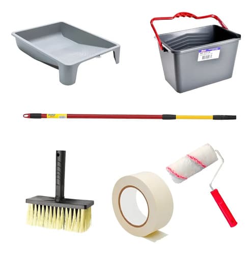 Kit Para Pintar 2 Rodillos + Balde + Bandeja + Extencible
