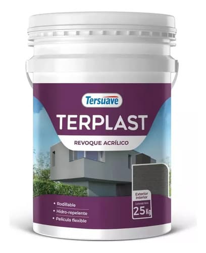 Terplast Revestimiento Acrílico X 25kg Tersuave - Umox Color Marron Serrano