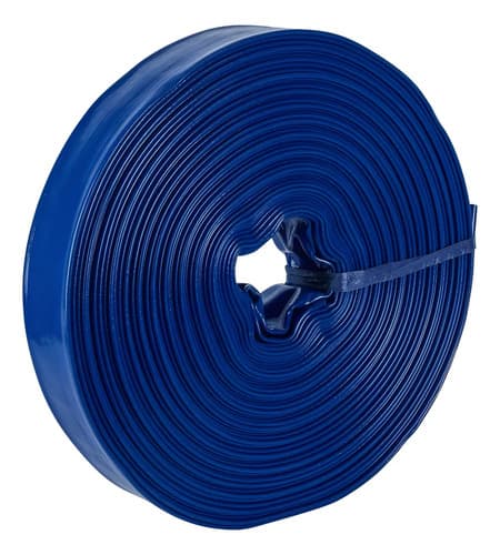 Rollo De Manguera Plana De 2 X 50m De Descarga P/motobomba Azul