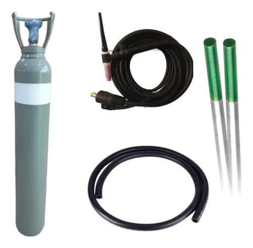 Soldadura Kit Completo Tubo 4 Metros Cubicos + Torcha + Mang Gris