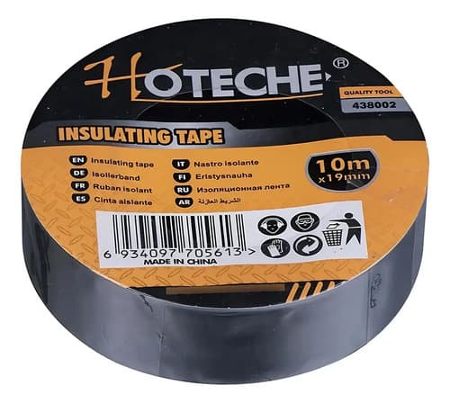 Cintas De Aislar 10m X 19mm Cinta Electricista 10 Piezas Negro