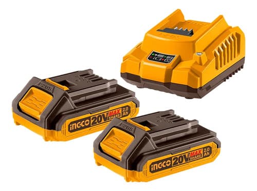Combo 2 Baterías 20 V 2 A + Cargador Ingco Ufbcpk1222