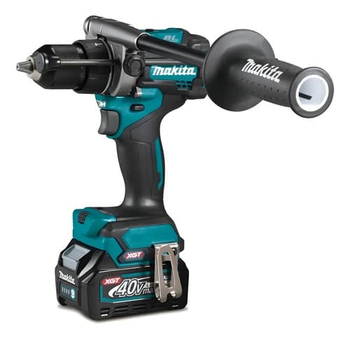 Taladro Percutor Atornillador Inalámbrico De 13mm Makita Hp001gd201 + Accesorio Con Makpac Turquesa