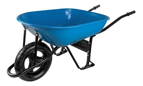 Carretilla Azul 80lt 3pzs Con Rueda Imponchable Truper