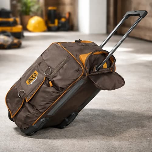 Bolso Valija Rolling Rigido 27 Porta Herramientas Ingco Marrón