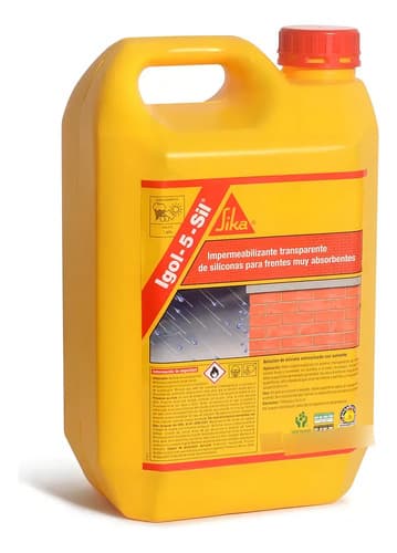 Impermeabilizante Hidrorepelente Igol-5-sil Sika 5lt Acabado Mate Color Incoloro
