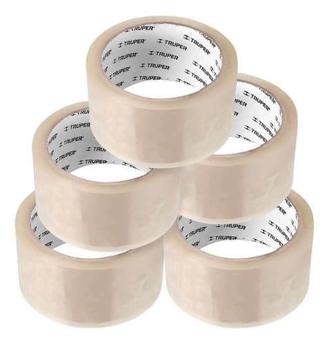 Cinta De Empaque Transparente Truper Ctr-40 48mmx40m 12pzs Lisa Liso