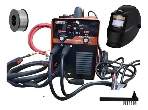 Soldadora Mig/mma 200 Amper Suelda S/ Gas O C/ Gas + Alambre Negro