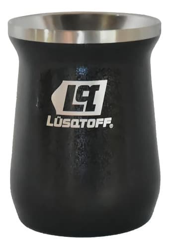 Mate Acero Inoxidable 300 Ml Lusqtoff Matl-9 Color Negro Liso
