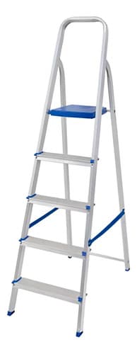 Escaleras De 5 Escalones Aluminio Mor - Gris