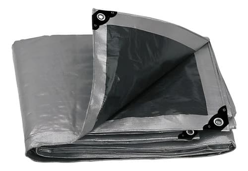 Lona Reforzada Gris 4 X 6 Mt Truper 15365 Gris Claro