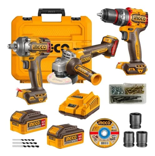 Combo Kit 3 Herramientas Batería Ingco 20v Brushless