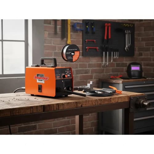 Soldadora Mig Flux Inverter Mma Tig 120a Smarter Fx120 Pro Color Naranja Claro