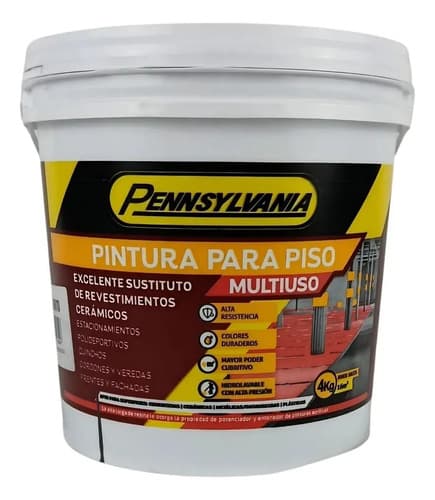Pintura Para Piso Multiuso 4kg Color Grafito Pennsylvania
