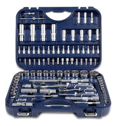 Kit De Herramientas Bremen Con 94 Piezas Para Tubos Y Llaves Combinadas Azul Oscuro