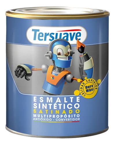 Pintura Tersuave Esmalte Sintético Satinado Azul Capri 1l Madera Acero