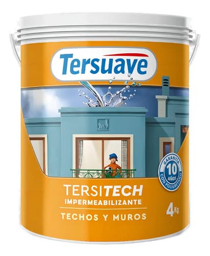 Membrana Liquida Tersuave Impermeabilizante Para Techos X 20 Kg Color Negro Azabache Satinado